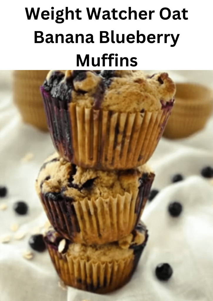 Weight Watcher Oat Banana Blueberry Muffins