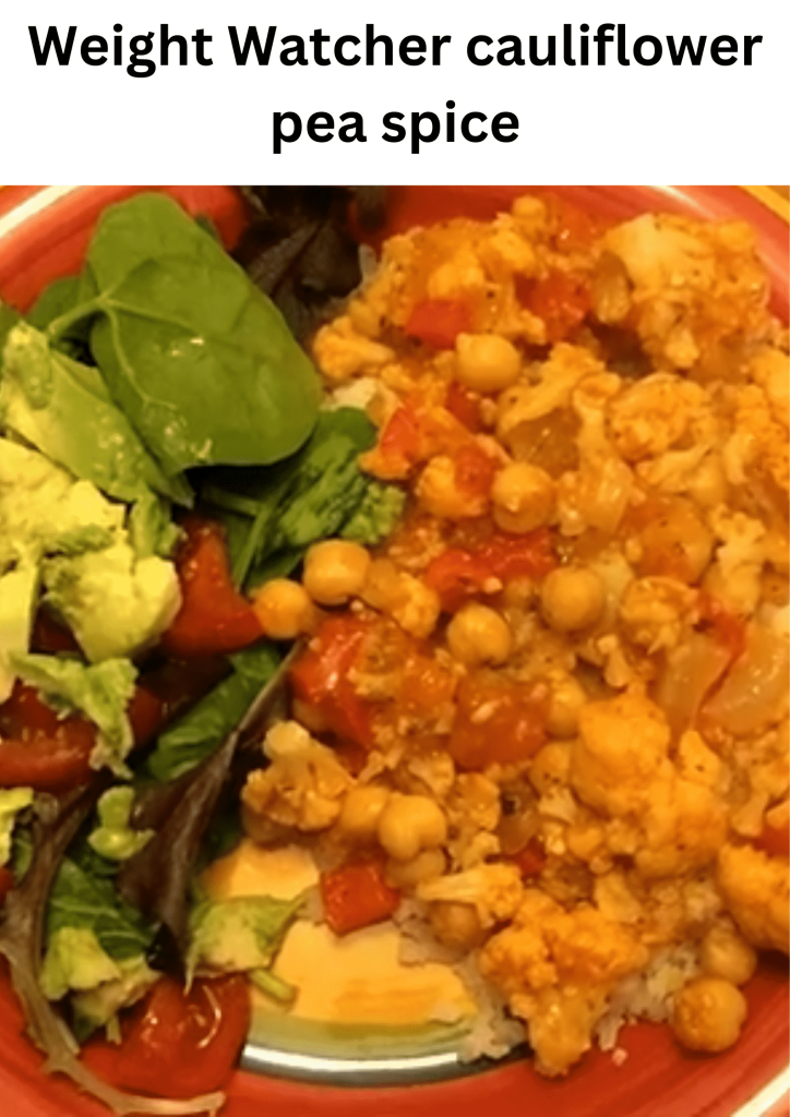 Weight Watcher cauliflower pea spice