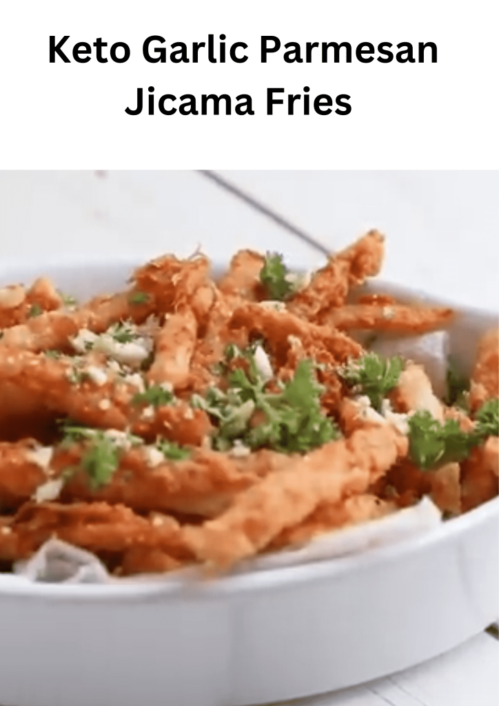 Keto Garlic Parmesan Jicama Fries