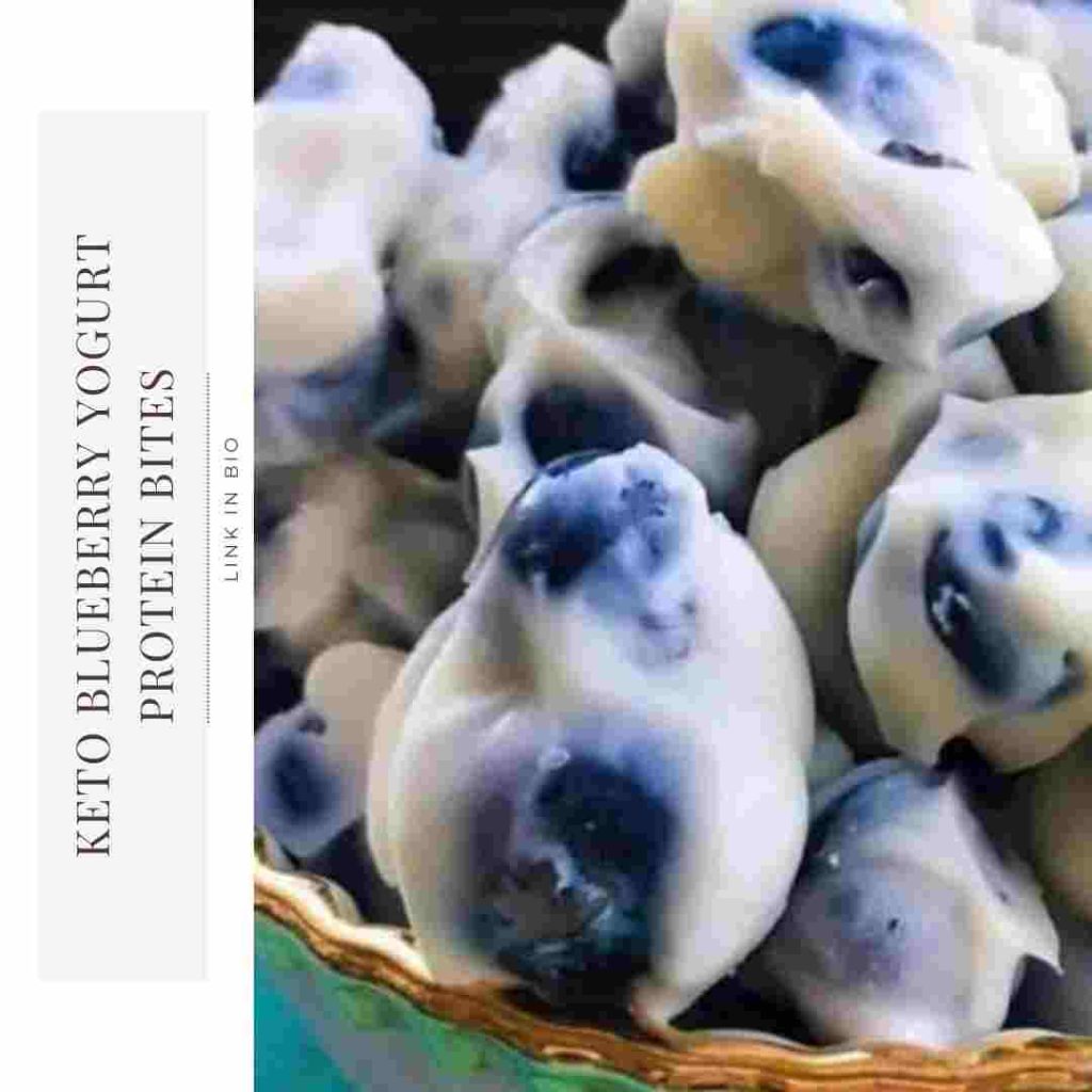 Keto Blueberry Yogurt Protein Bites