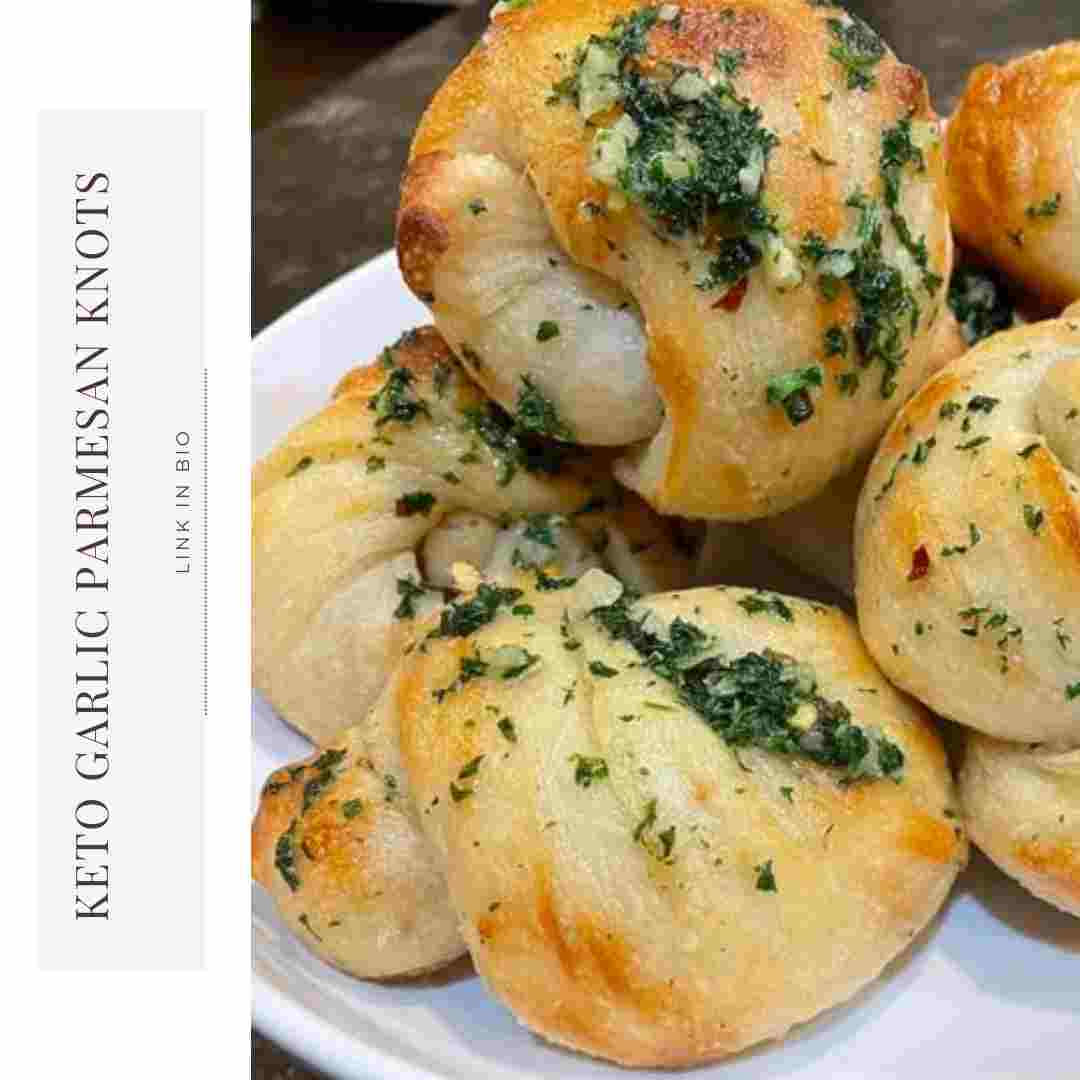 Keto Garlic Parmesan Knots: