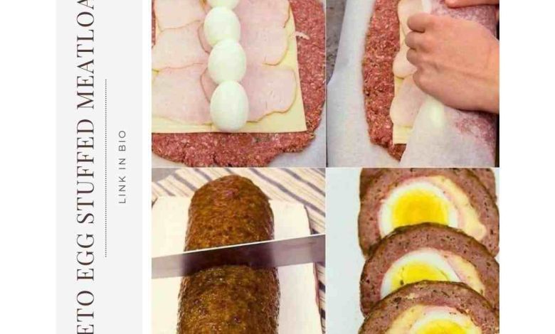 Keto Egg Stuffed Meatloaf