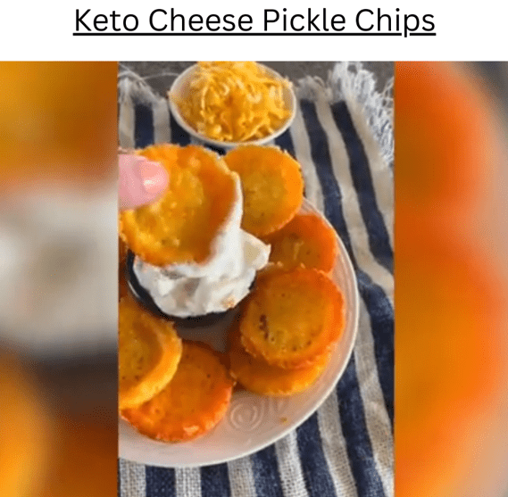 Keto Cheese Pickle Chips