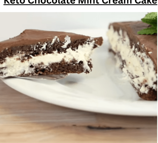 Keto Chocolate Mint Cream Cake