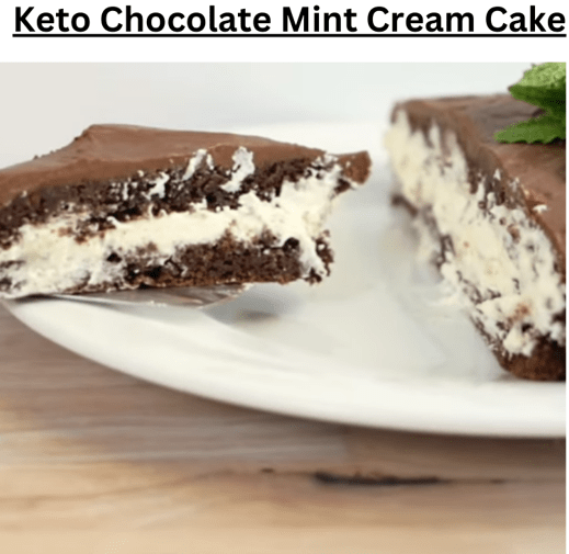 Keto Chocolate Mint Cream Cake