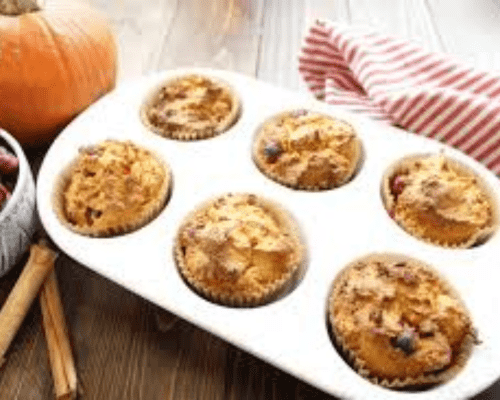 Keto Cranberry Pumpkin Muffins