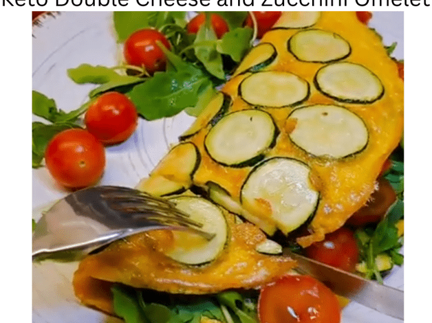 Keto Double Cheese and Zucchini Omelet