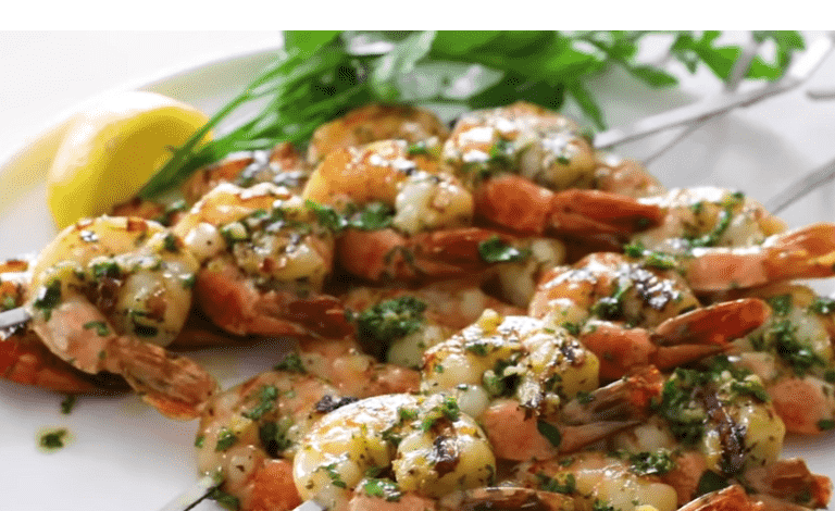 Keto Grilled Shrimp Skewers with Chimichurri Sauce - KETOOX | Family ...