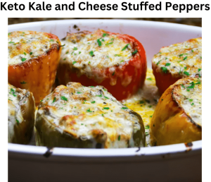 Keto Kale And Cheese Stuffed Peppers