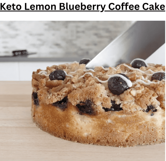 Keto Lemon Blueberry Coffee Cake