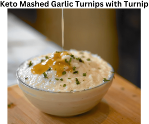 Keto Mashed Garlic turnips with Nutmeg