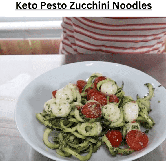 Keto Pesto Zucchini Noodles