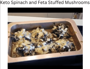 Keto Spinach and Feta Stuffed Mushroom