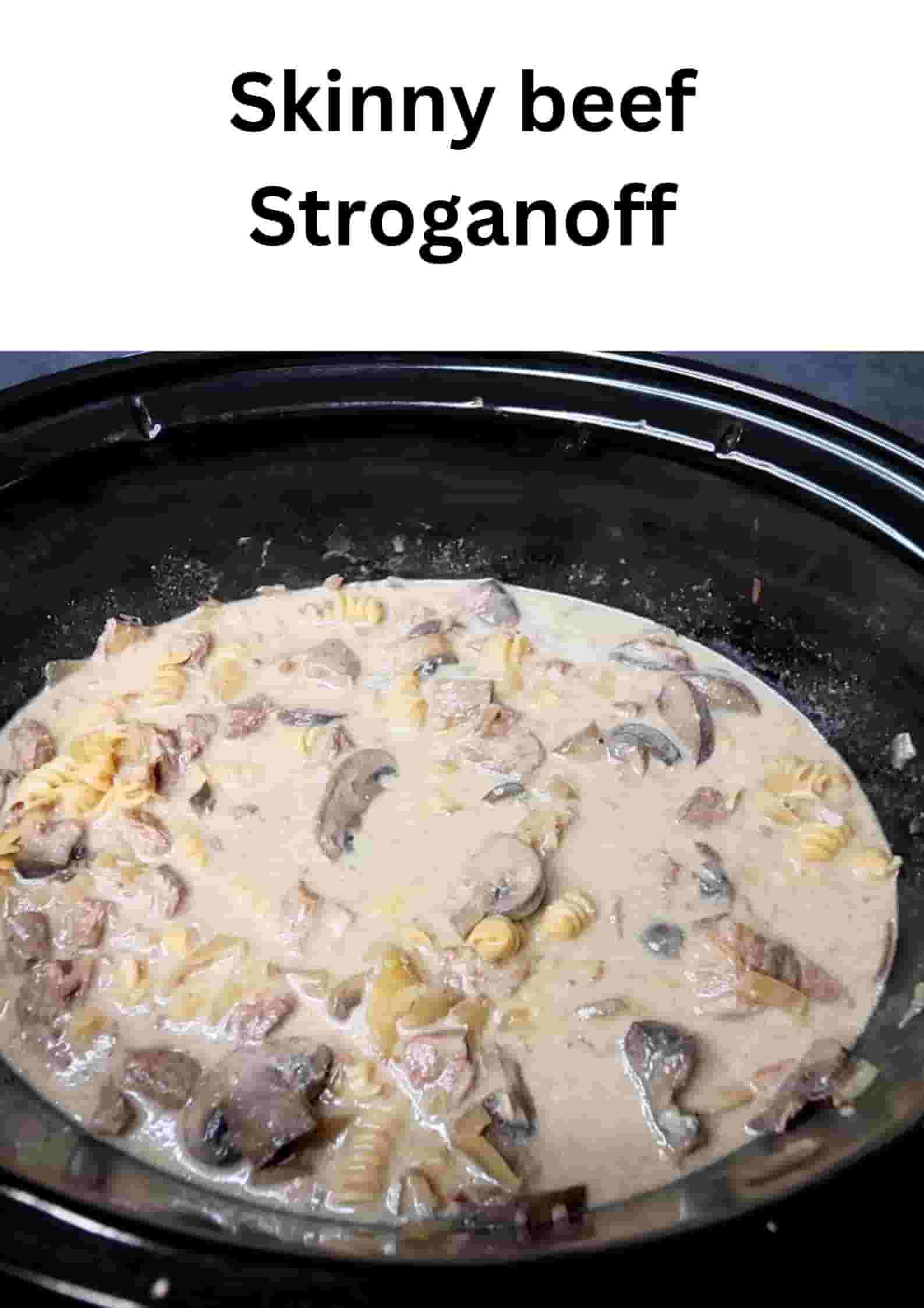 Skinny beef Stroganoff