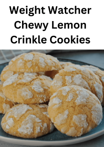 Weight Watcher Chewy Lemon Crinkle Cookies