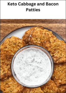 keto cabbage and bacon patties